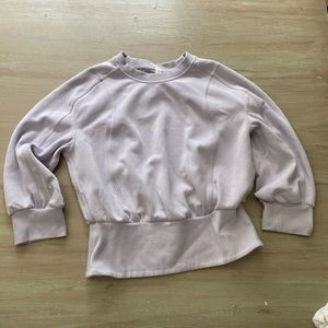 Lululemon crop sweatshirt in light purple